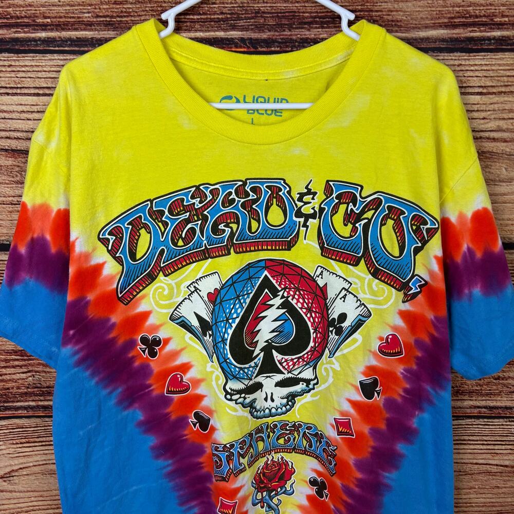 2025 The Grateful Dead At The Sphere Las Vegas Tie Dye Liquid Blue T-shirt - Picture 8 of 9